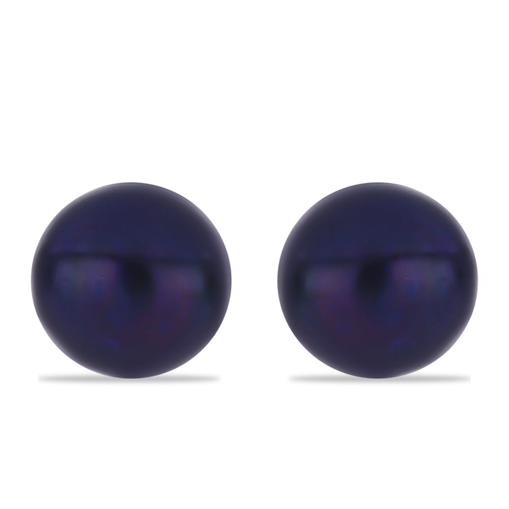 Pendientes de Plata con Perla Azul de Agua dulce 1 