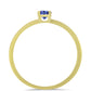 Anillo de Plata Bañada en Oro con Tanzanita