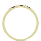 Anillo de Plata Bañada en Oro con Diamante Verde