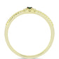 Anillo de Plata Bañada en Oro con Diamante Verde