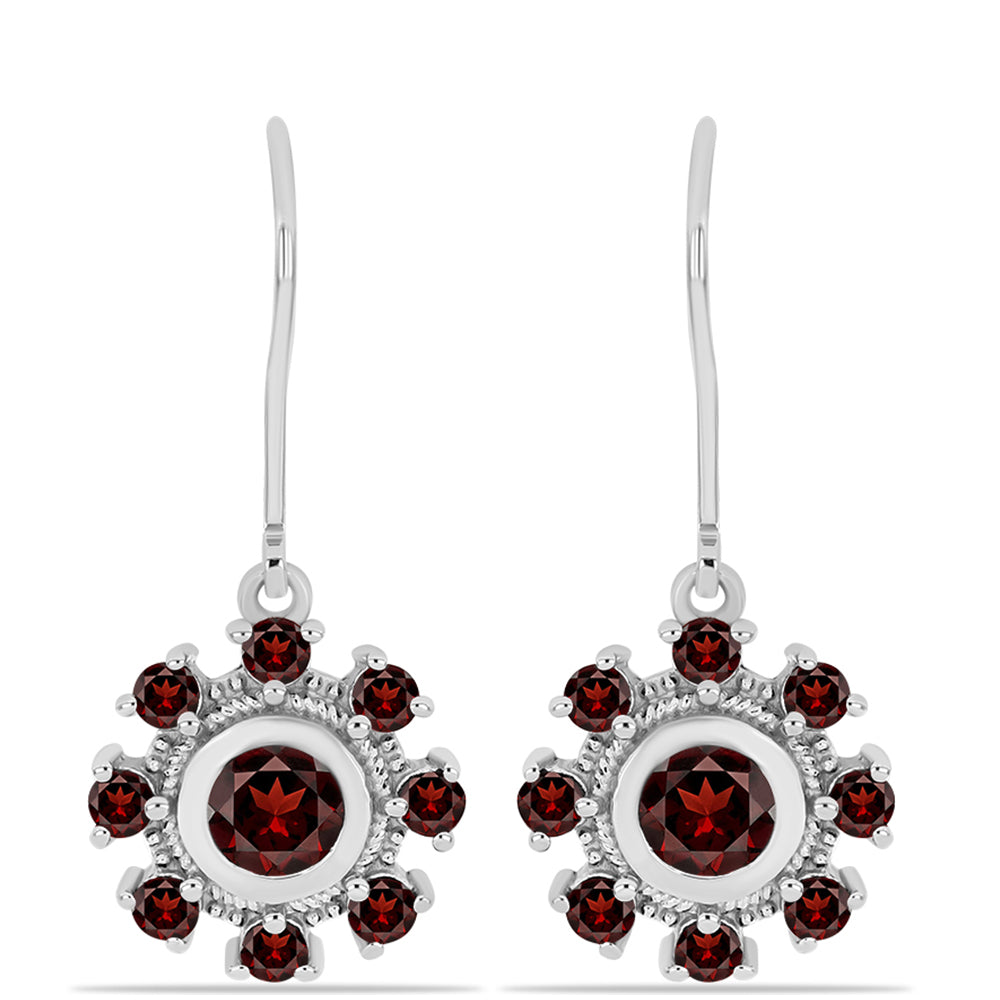 Pendientes de Plata con Granate Barton 1 
