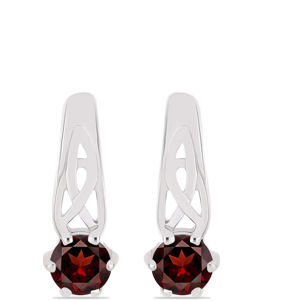 Pendientes de Plata con Granate Barton