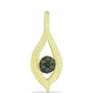 Colgante de Plata Bañada en Oro con Diamante Verde