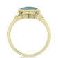Anillo de Plata Bañada en Oro con Labradorita