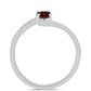 Anillo de Plata con Granate Barton y Topacio Blanco