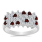 Anillo de Plata con Granate Barton y Topacio Blanco