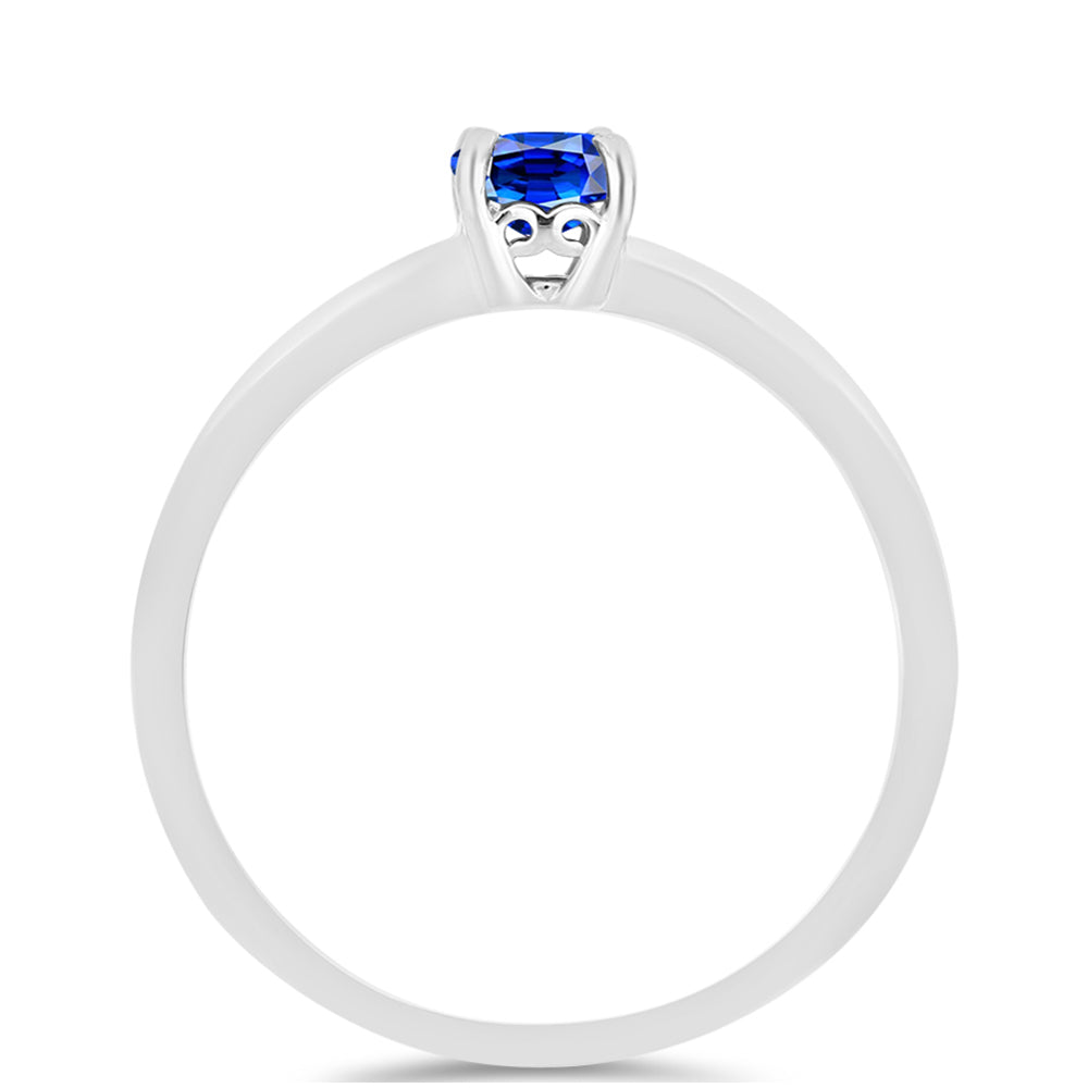 Anillo de Plata con Zafiro Azul Australiano 2 
