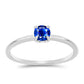 Anillo de Plata con Zafiro Azul Australiano
