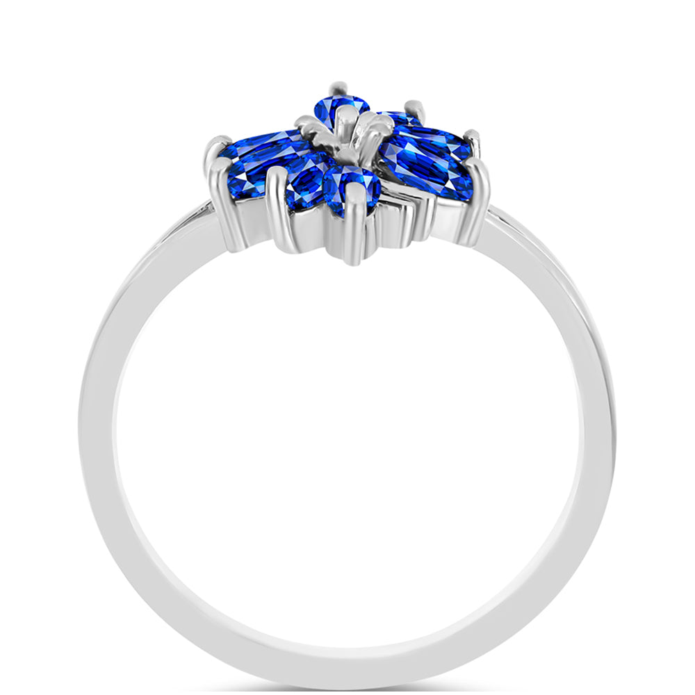 Anillo de Plata con Zafiro Azul Australiano