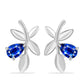 Pendientes de Plata con Zafiro Azul Australiano