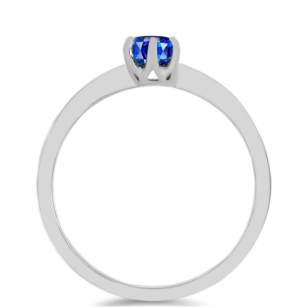 Anillo de Plata con Zafiro Azul Australiano