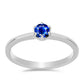 Anillo de Plata con Zafiro Azul Australiano