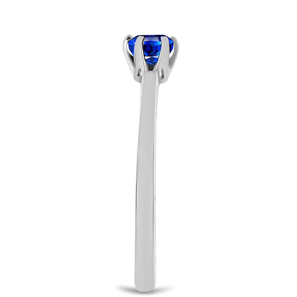 Anillo de Plata con Zafiro Azul Australiano