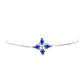 Pulsera de Plata con Zafiro Azul Australiano y Topacio Blanco