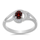 Anillo de Plata con Granate Barton y Topacio Blanco