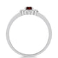 Anillo de Plata con Granate Barton y Topacio Blanco