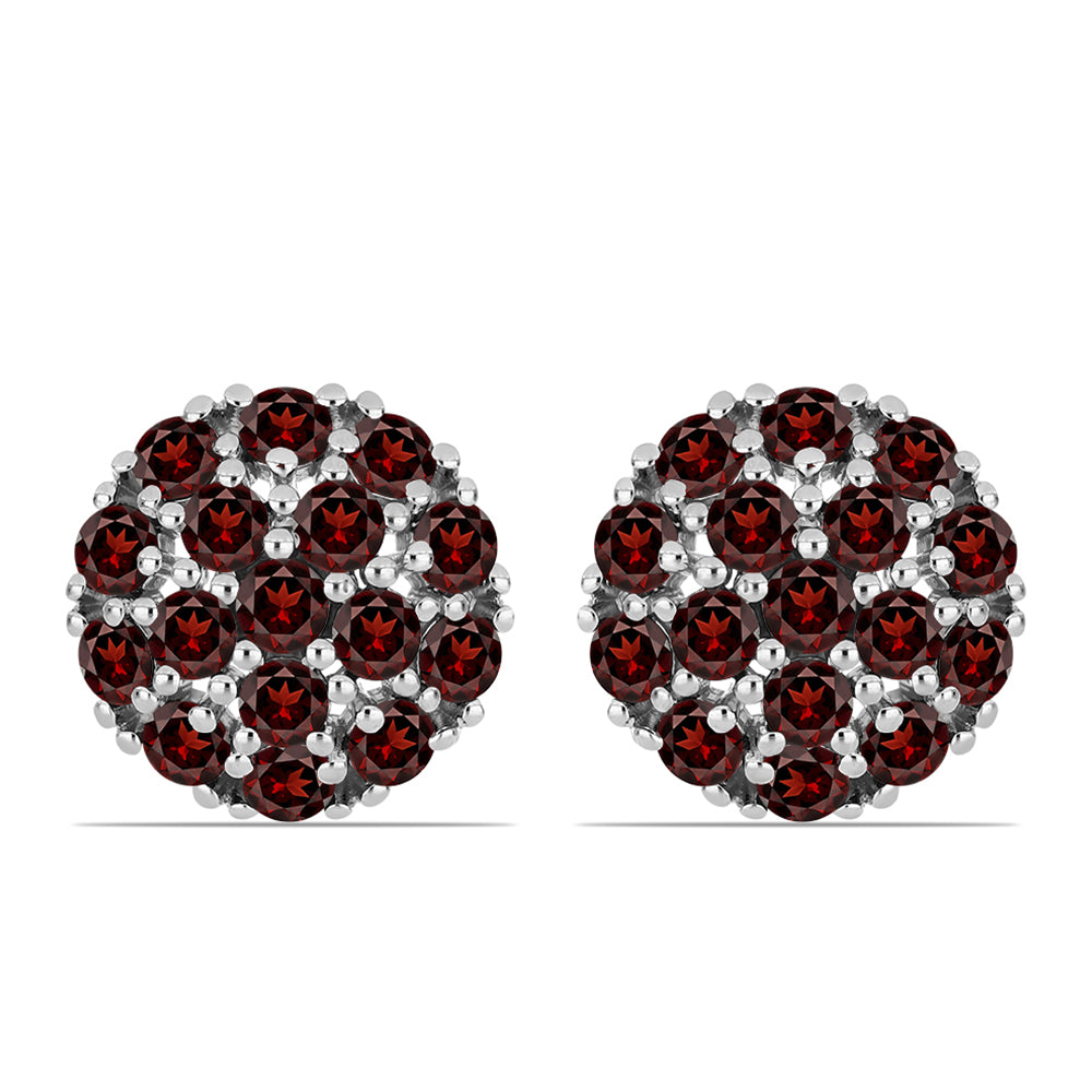 Pendientes de Plata con Granate Barton