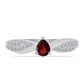 Anillo de Plata con Granate Barton y Topacio Blanco