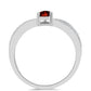 Anillo de Plata con Granate Barton y Topacio Blanco