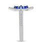 Anillo de Plata con Zafiro Azul Australiano y Topacio Blanco