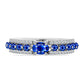 Anillo de Plata con Zafiro Azul Australiano y Topacio Blanco