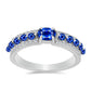 Anillo de Plata con Zafiro Azul Australiano y Topacio Blanco