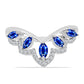 Anillo de Plata con Zafiro Azul Australiano y Topacio Blanco