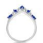 Anillo de Plata con Zafiro Azul Australiano y Topacio Blanco
