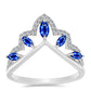 Anillo de Plata con Zafiro Azul Australiano y Topacio Blanco