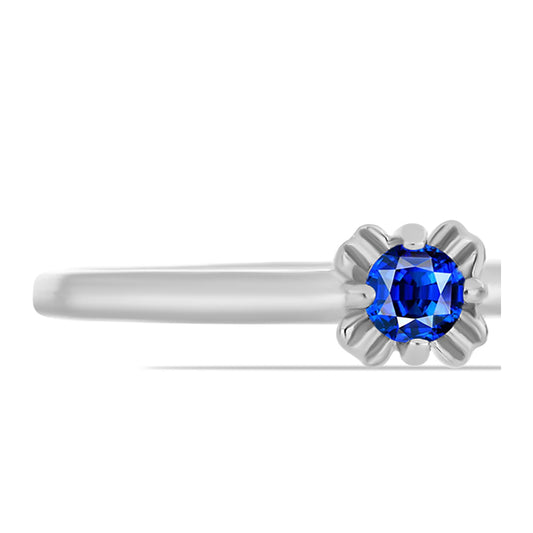 Anillo de Plata con Zafiro Azul Australiano