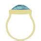 Anillo de Plata Bañada en Oro con Labradorita