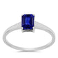 Anillo de Plata con Zafiro Azul Australiano
