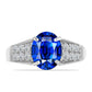 Anillo de Plata con Zafiro Azul Australiano y Topacio Blanco