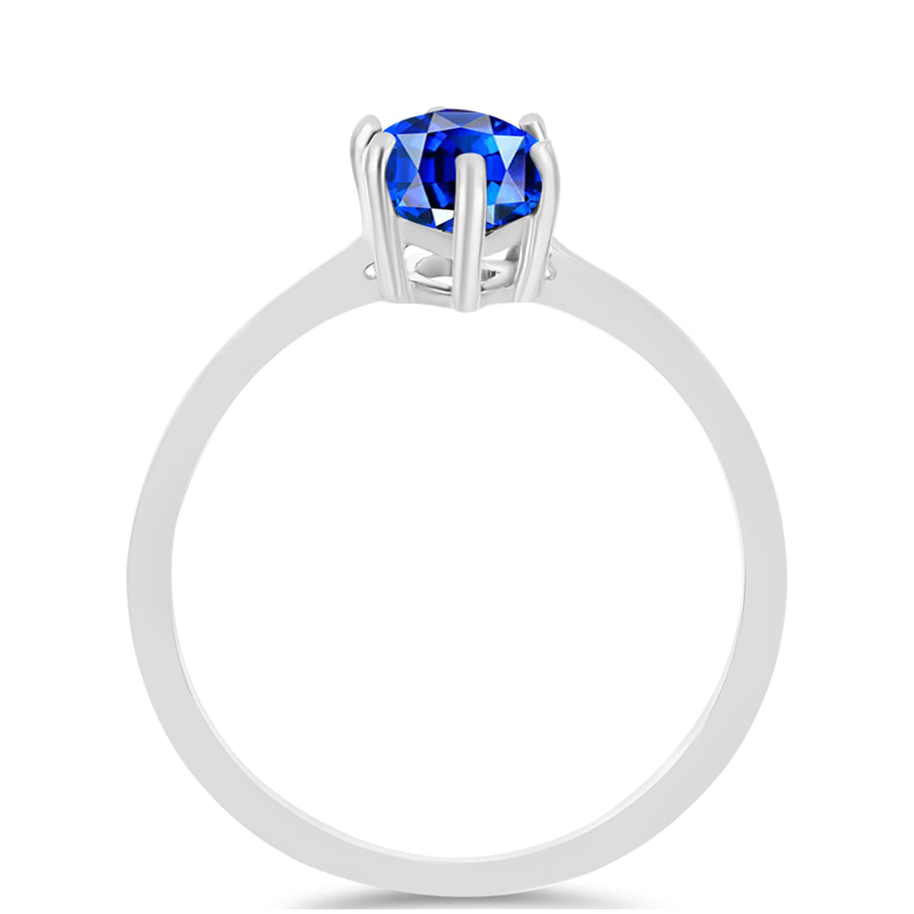 Anillo de Plata con Zafiro Azul Australiano 2 