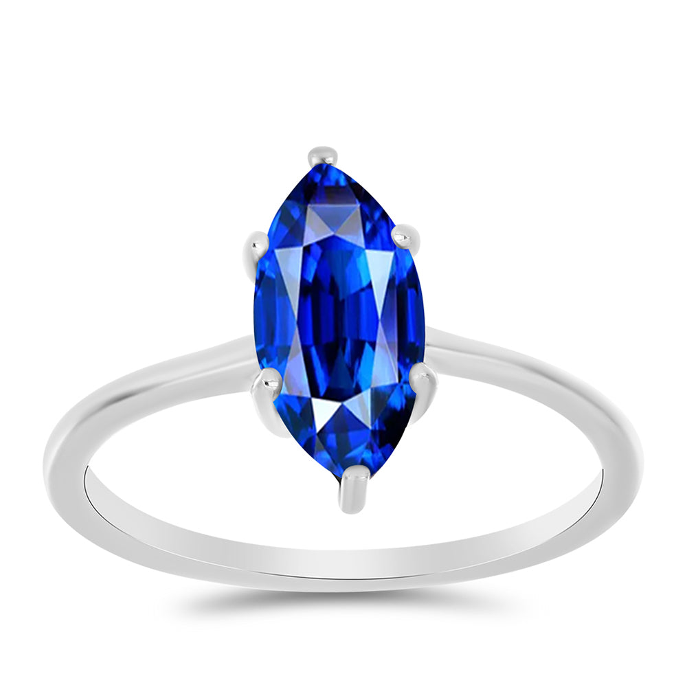 Anillo de Plata con Zafiro Azul Australiano 3 
