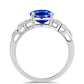 Anillo de Plata con Zafiro Azul Australiano y Topacio Blanco