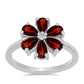 Anillo de Plata con Granate Barton y Topacio Blanco