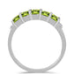 Anillo de Plata con Peridoto de Changbai y Topacio Blanco