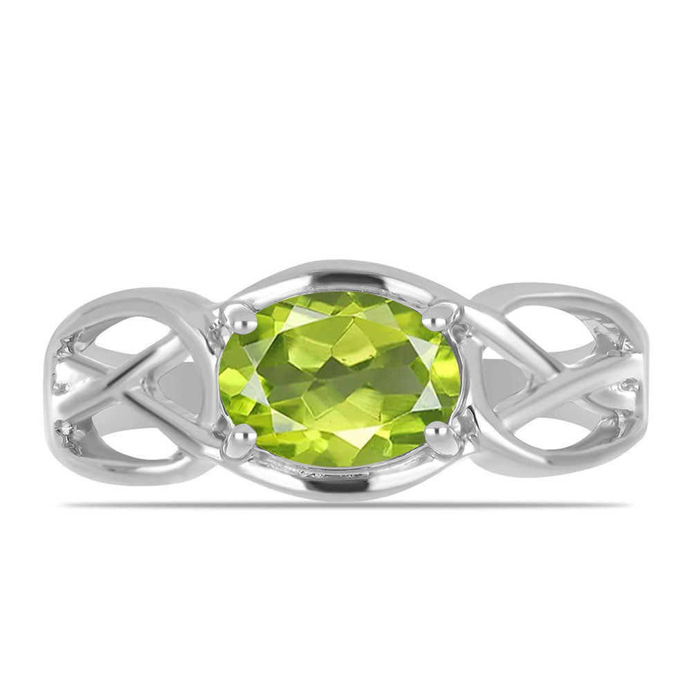 Anillo de Plata con Peridoto de Changbai 1 