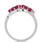 Anillo de Plata con Rubí de Madagascar y Topacio Blanco