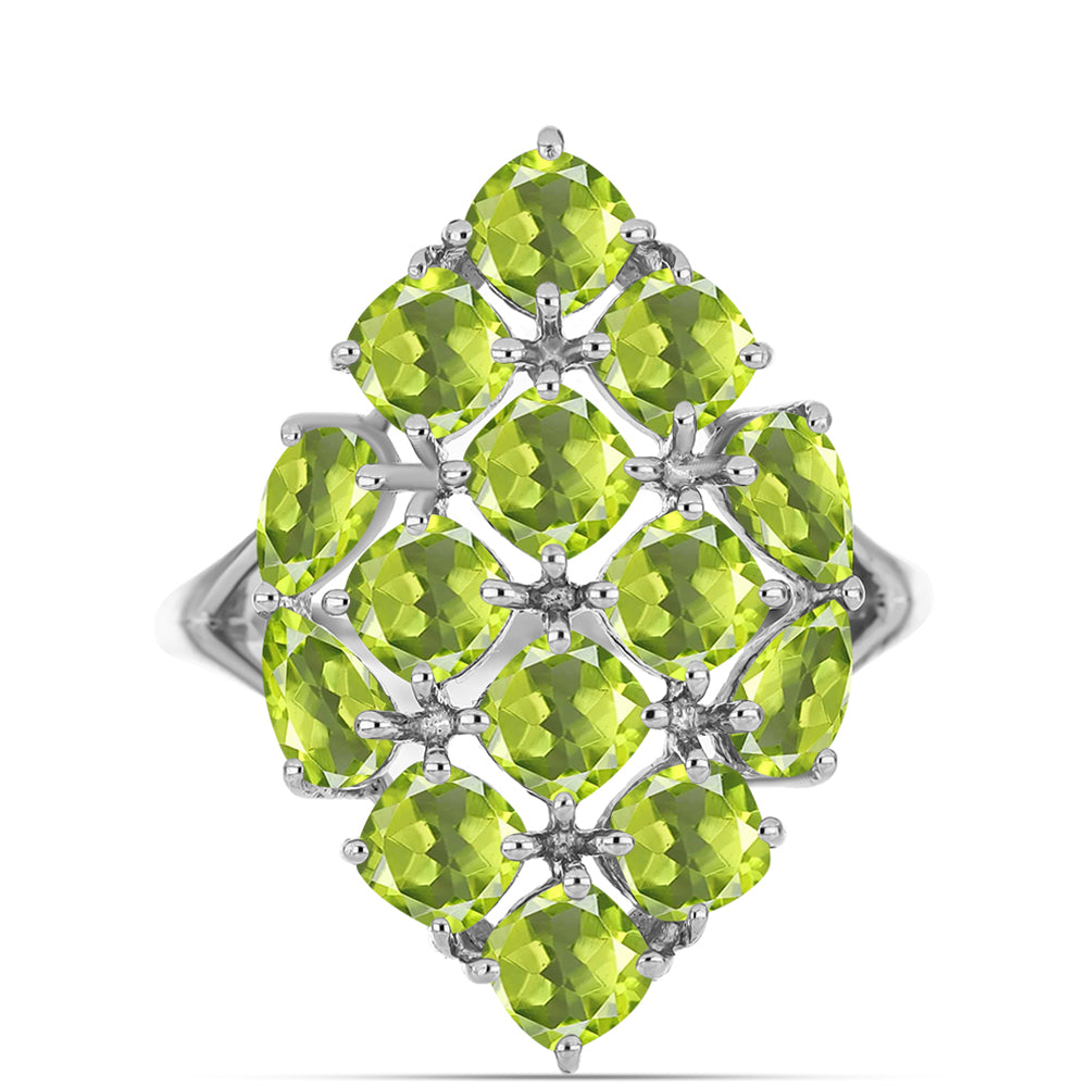 Anillo de Plata con Peridoto de Changbai