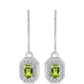 Pendientes de Plata con Peridoto de Changbai y Topacio Blanco
