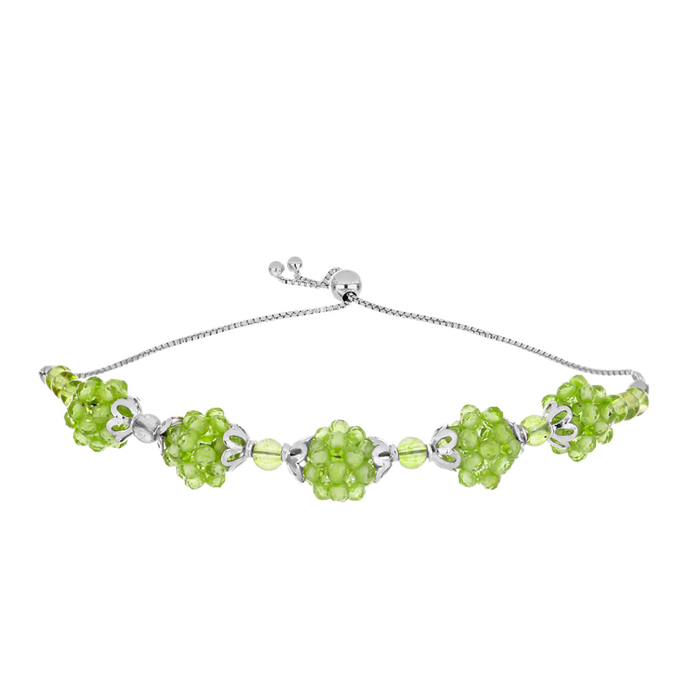 Pulsera de Plata con Peridoto de Changbai 3 
