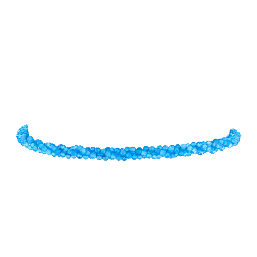 Pulsera de Plata Bañada en Oro con Cuarzo Paraiba