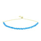 Pulsera de Plata Bañada en Oro con Cuarzo Paraiba
