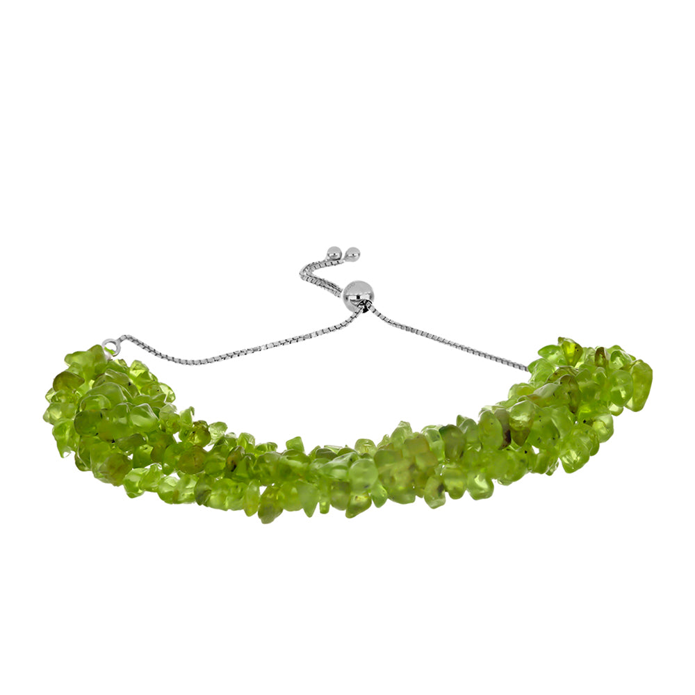 Pulsera de Plata con Peridoto de Changbai