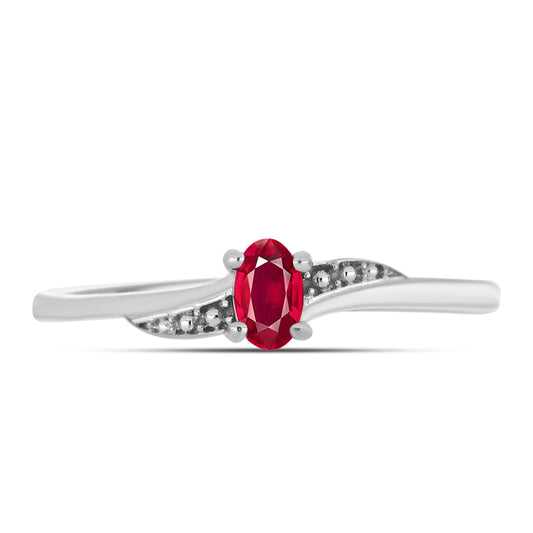 Anillo de Plata con Rubí de Madagascar
