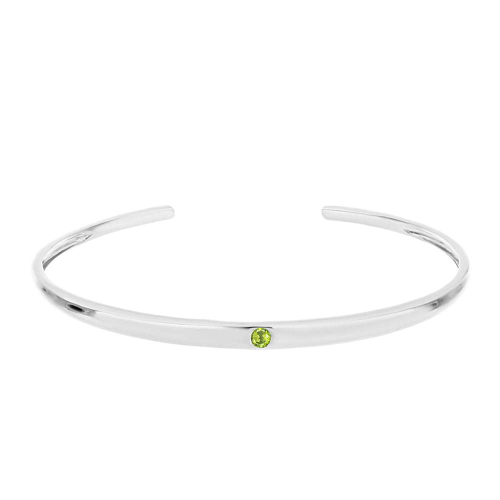 Brazalete de Plata con Peridoto de Changbai 1 