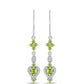 Pendientes de Plata con Peridoto de Changbai y Topacio Blanco