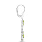 Pendientes de Plata con Peridoto de Changbai y Topacio Blanco